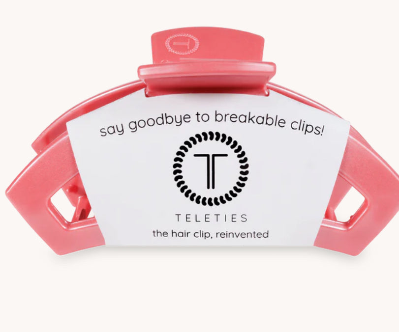 Open Calming Coral Claw Clip