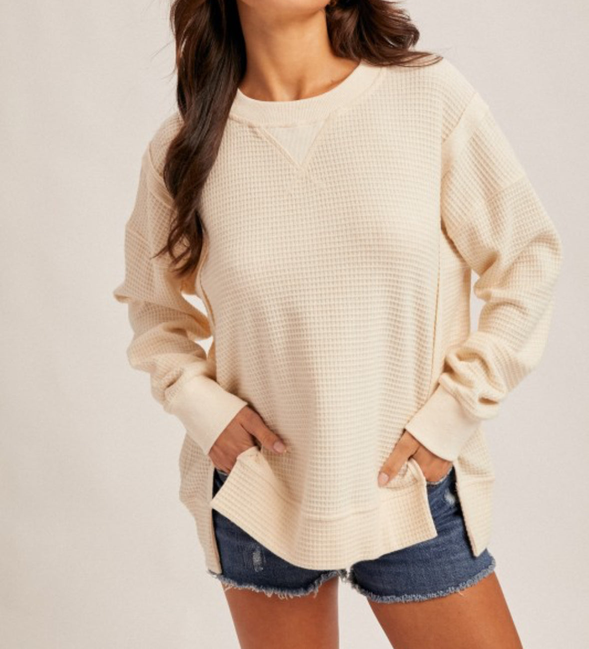 Brush Thermal Crew Neck Oversized Pullover