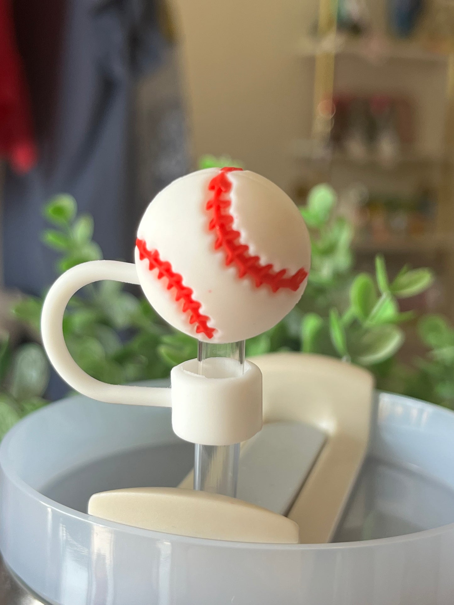 Baseball Straw Topper