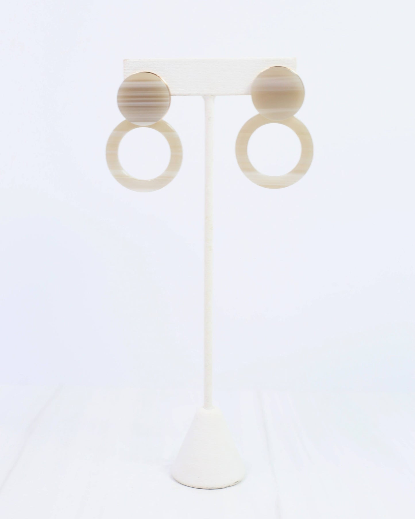 Bentlee Circle Drop Earring Grey: Default