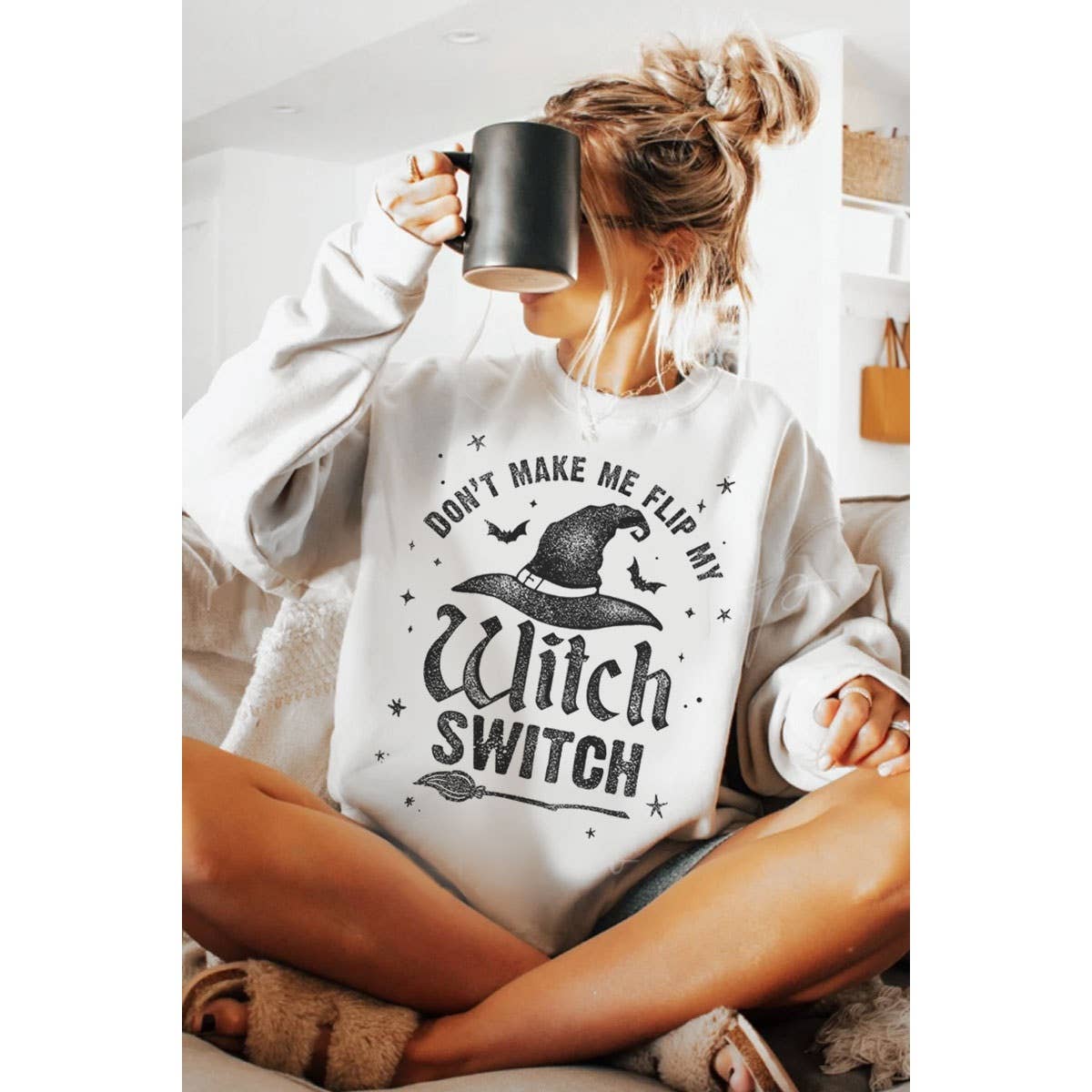 WITCH SWITCH MINERAL GRAPHIC SWEATWHIRTS: Mineral Grey / S-M-L-XL(1-2-2-1)