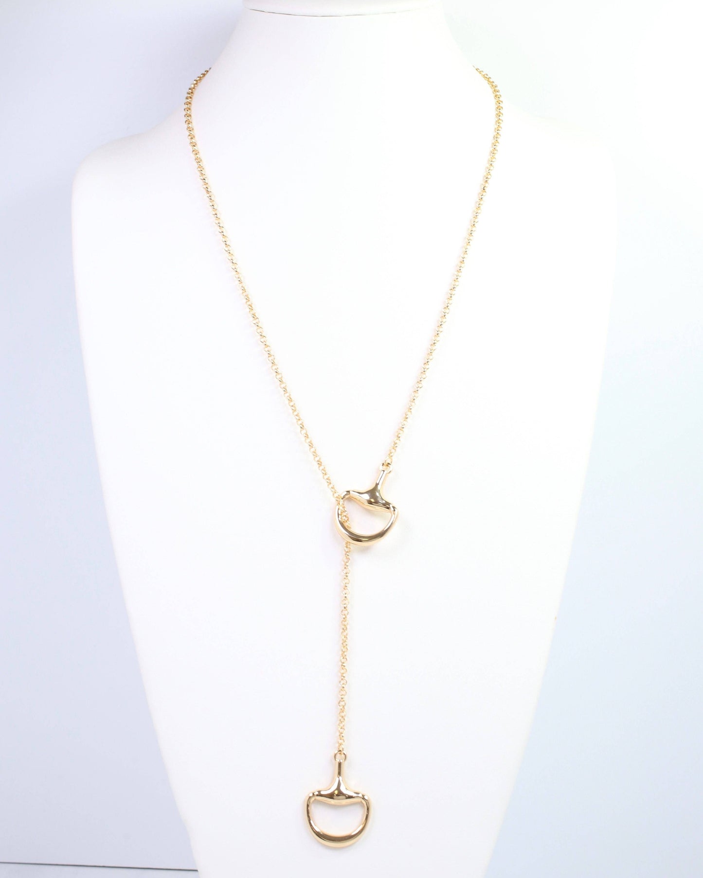 Colton Horsebit Y Necklace WR Gold: Default
