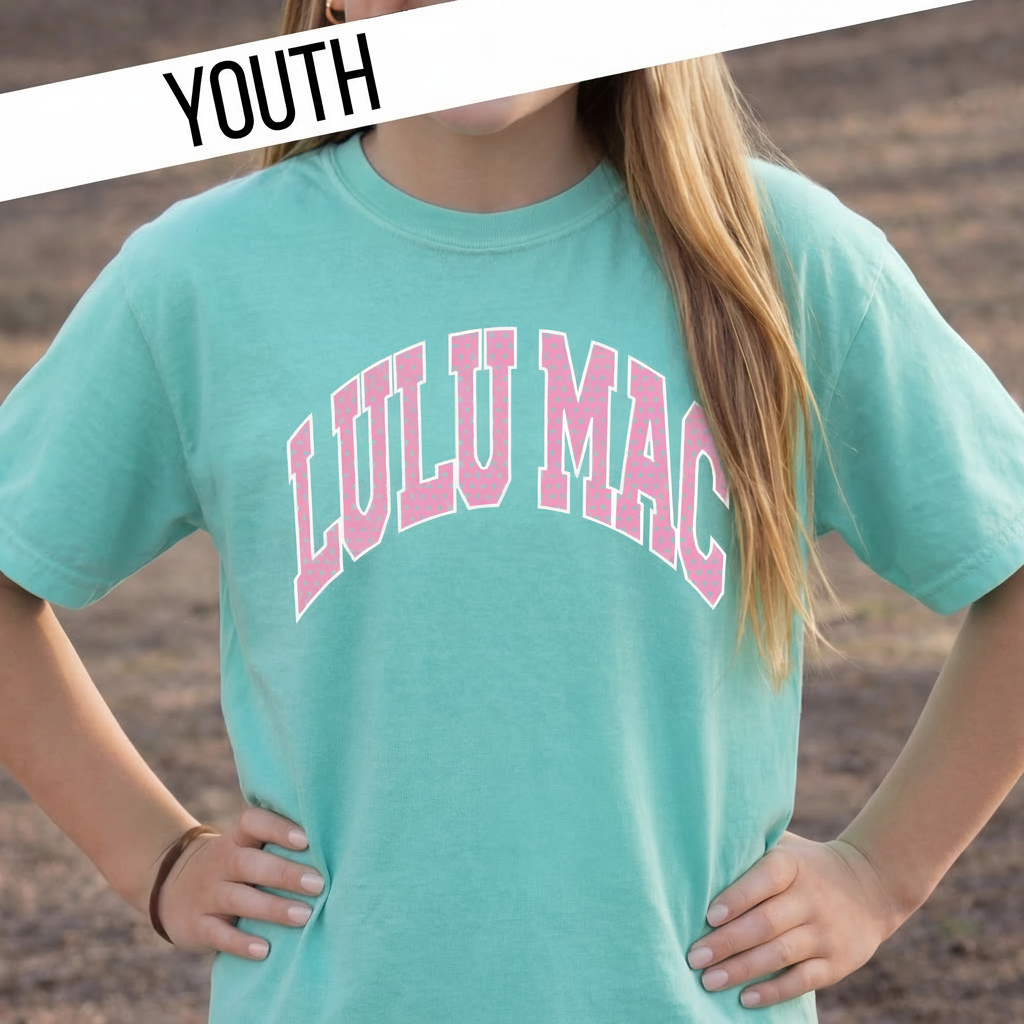 KD-PD-1001 Dot Chalky Mint Youth Comfort Colors Tee: Chalky Mint / Small