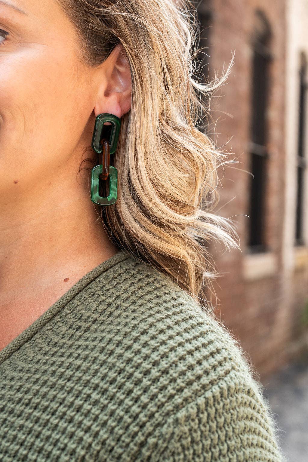 Tabitha Earrings - Forest & Amber // Fall, Jewelry, Gifts