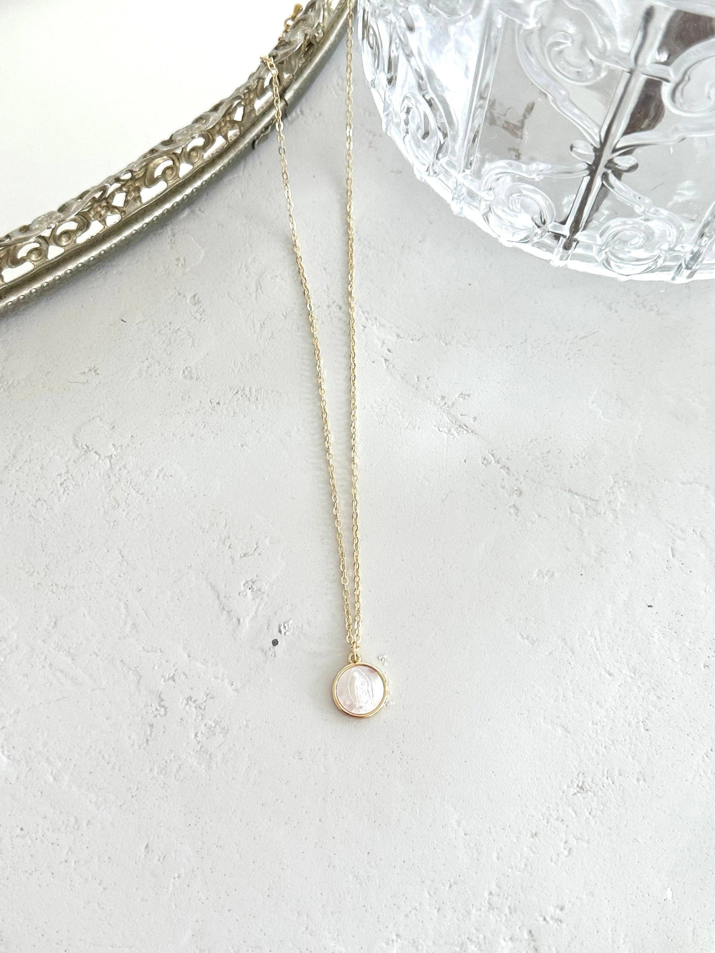 Grace Necklace - Timeless Collection: Mother-of-Pearl Mary