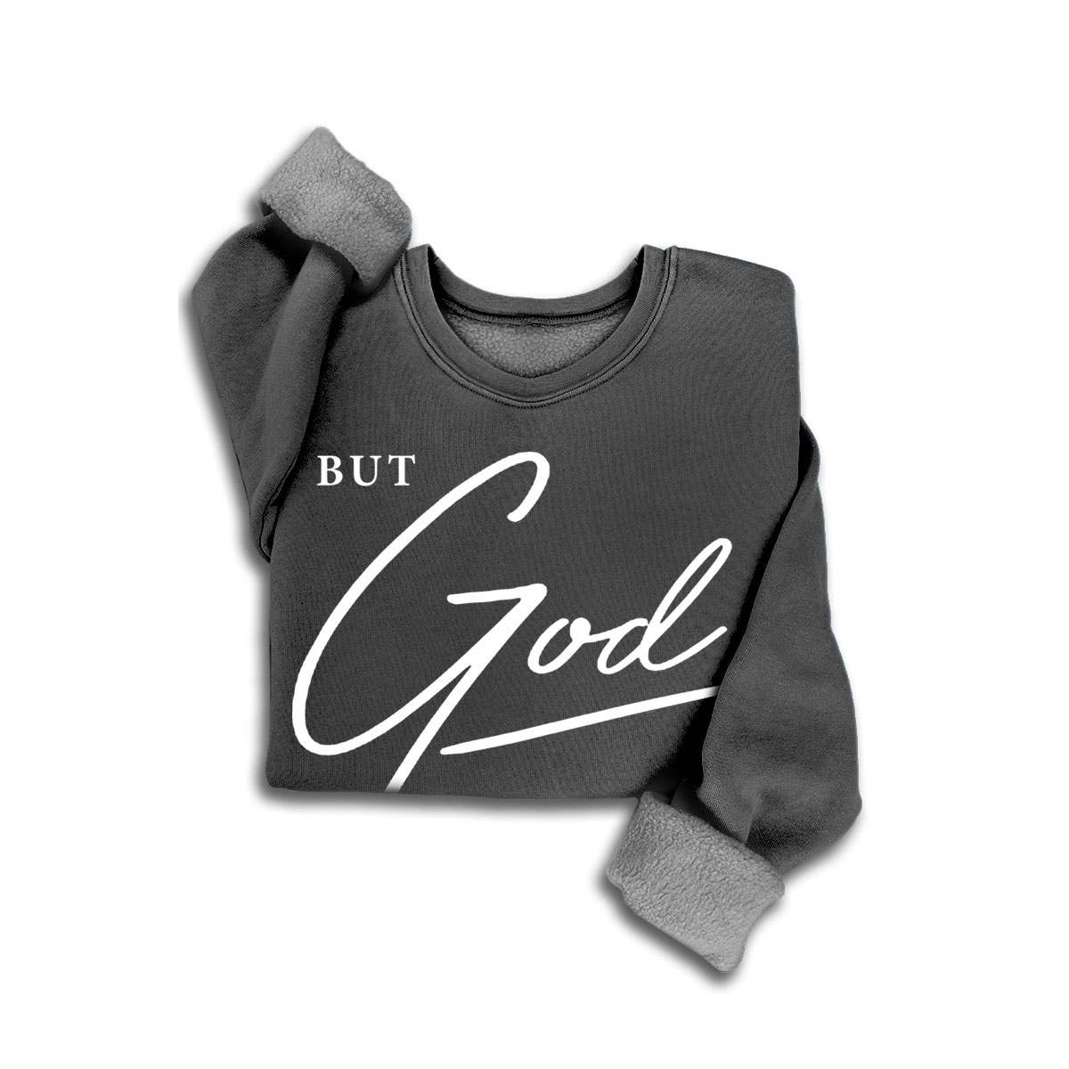 BUT GOD MINERAL GRAPHIC SWEATSHIRTS: MINERAL BEIGE / S-M-L-XL(1-2-2-1)