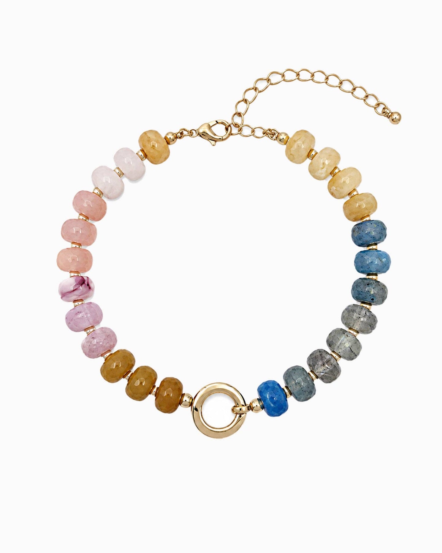 Autumn Marble Bead Clasp Bracelet: Multi