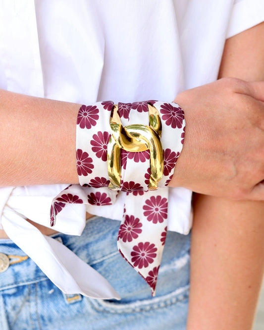Serafina Scarf Bracelet Mrn Floral: Default