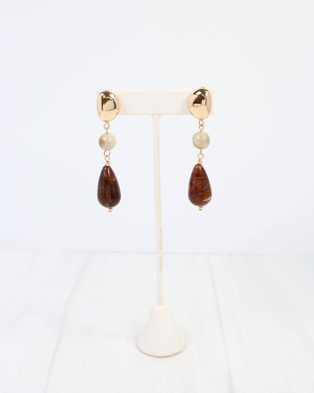 Bar Harbor Stone Dangle Earring Natural