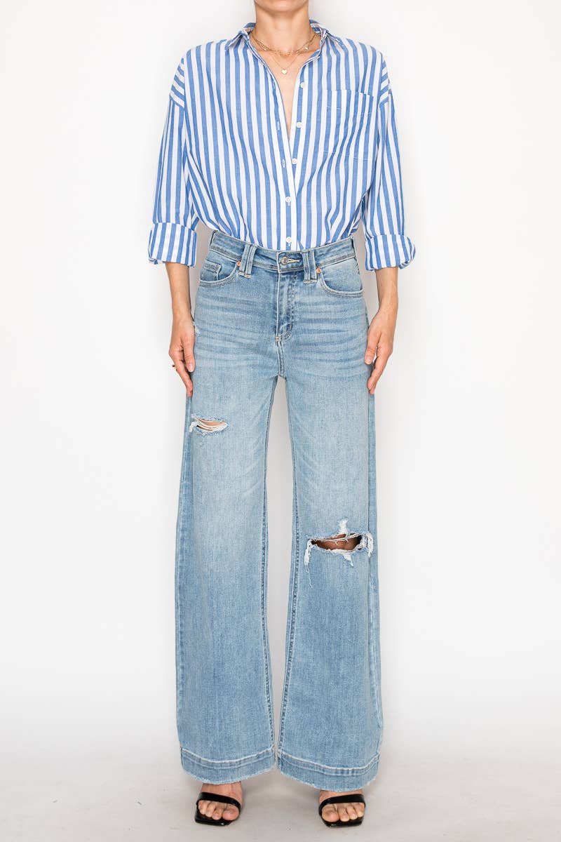 Corset Ultra High Rise Modern Wide Jeans: