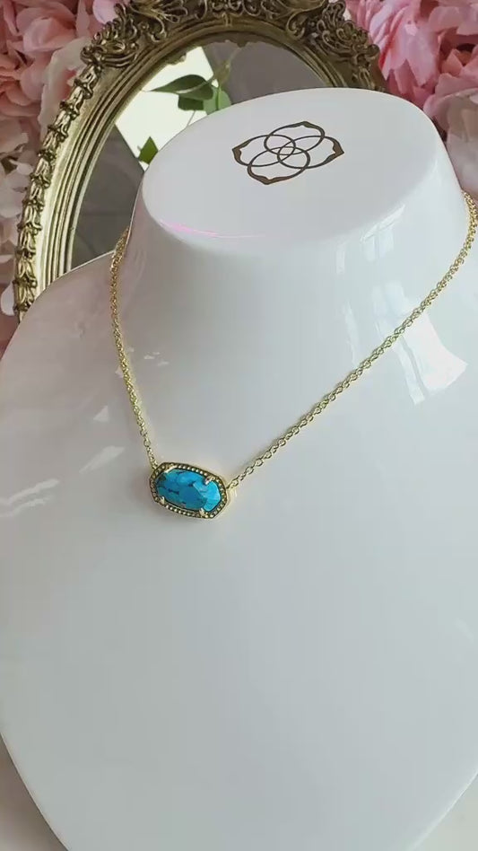 Elisa Gold Bronze Veined Turquoise Magnesite 486 Kendra Scott