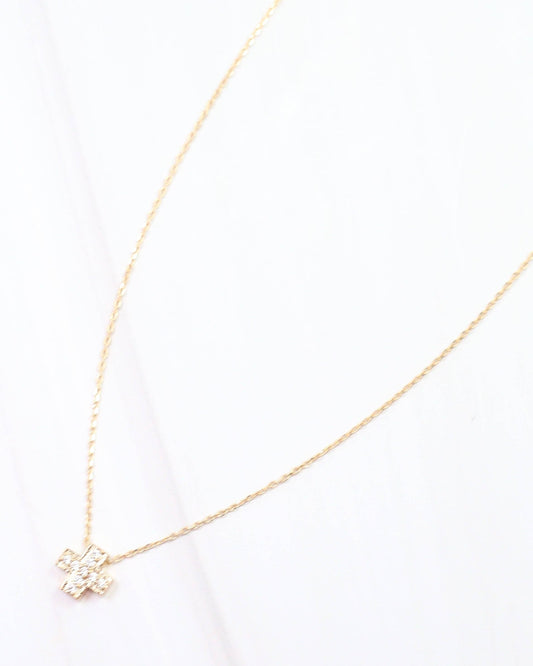 Aria Cross Necklace Gold: Default