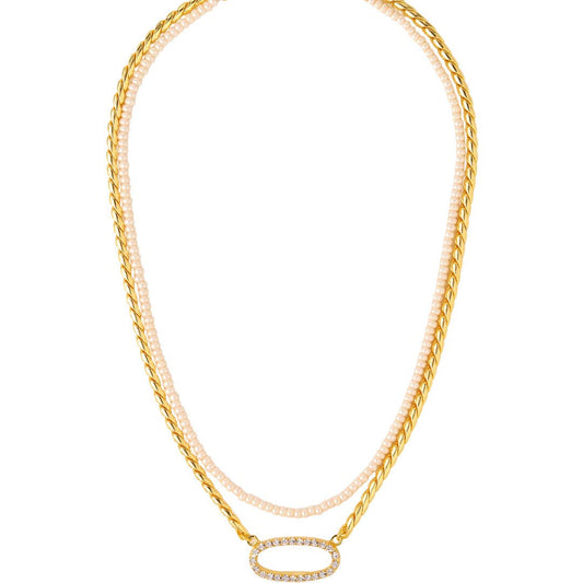 Percy Tennis Necklace -Clear