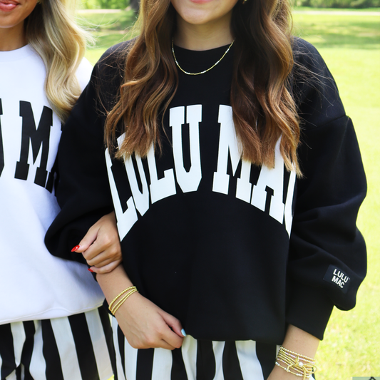 Lulu Mac Sweatshirt Black/White - Puff: Black/White