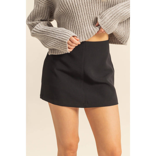 Modern Mini Skort: BLACK