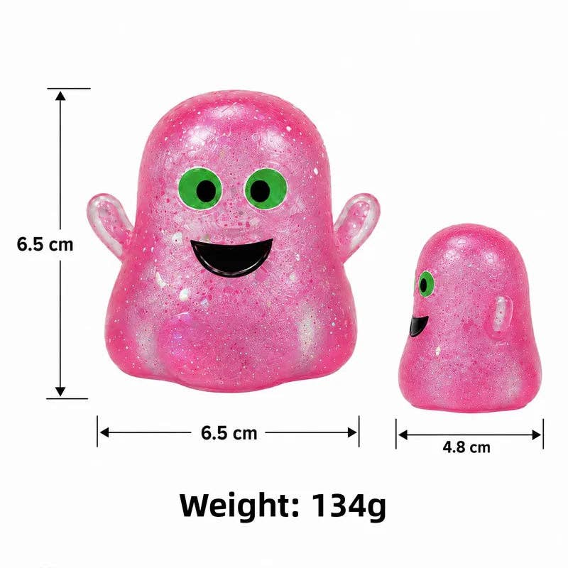 Halloween Ghost Pumpkin Stress Relief Squeeze Toy: Purple Ghost