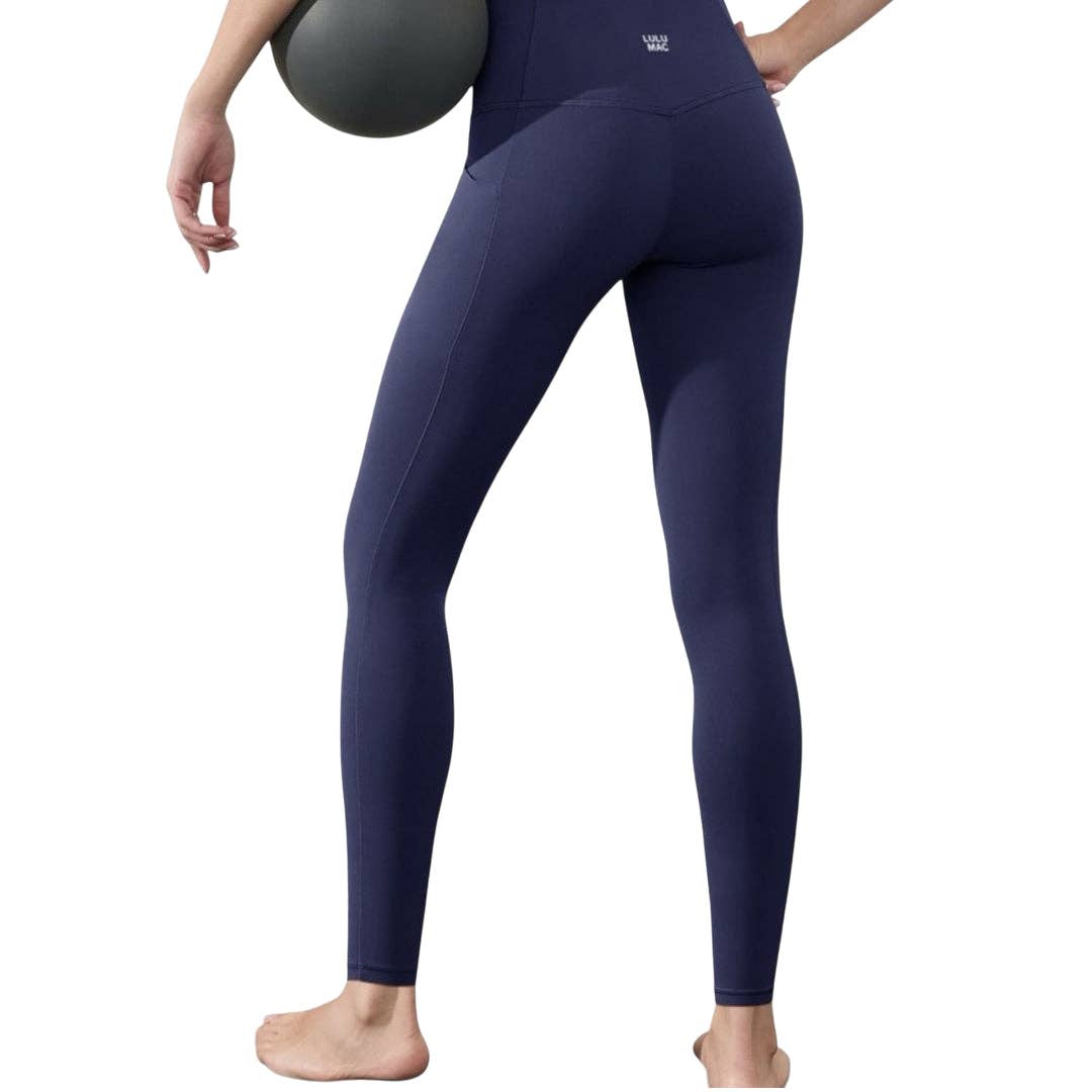 LULU MAC-SOLID LEGGINGS NAVY
