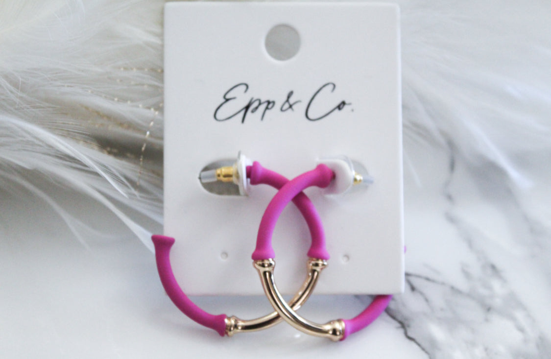 Pink And Gold Epp & Co Hoops