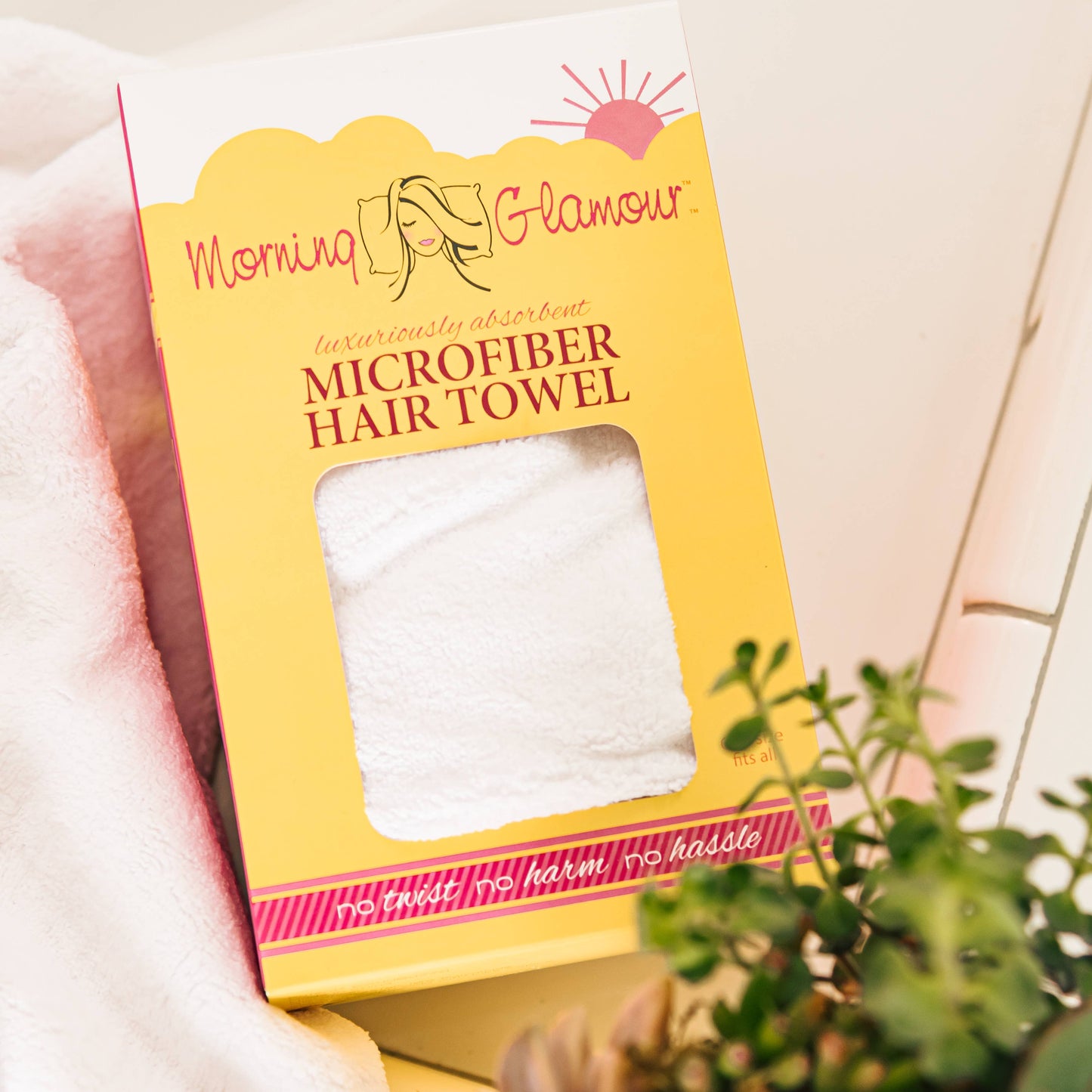 Microfiber Hair Towel - Luxurious Quick Dry: Silver