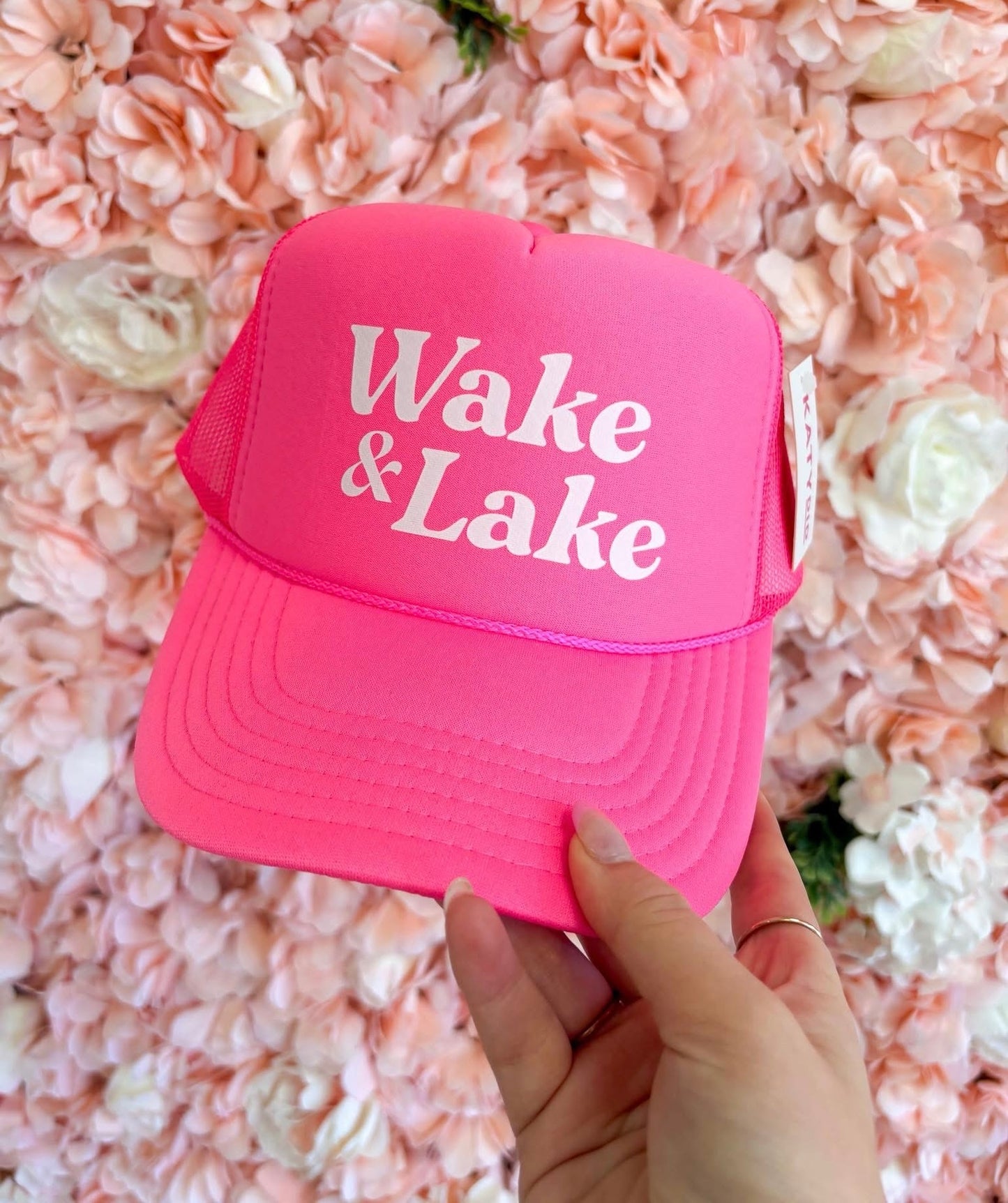 Wake & Lake Wholesale Foam Trucker Cap: Hot Pink