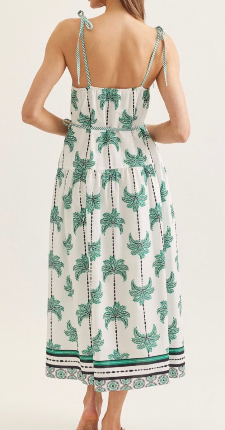 Palm Paradise Midi Dress 🌴