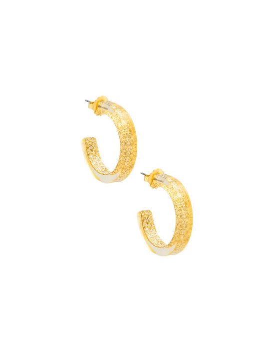 ZENZII -Small Resin Open Hoop Earring: GLD