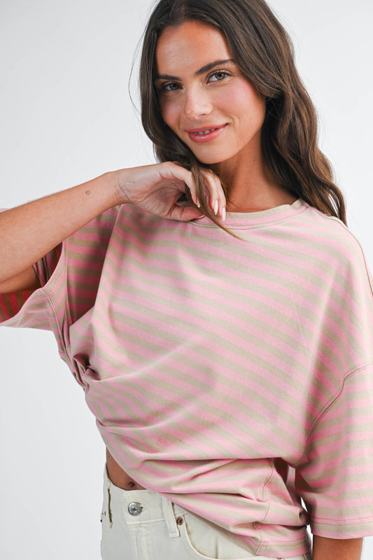 Sweet & Simple Striped OVERSIZED TEE