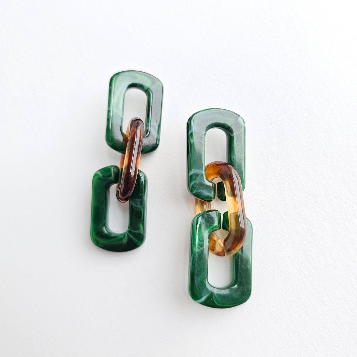 Tabitha Earrings - Forest & Amber // Fall, Jewelry, Gifts