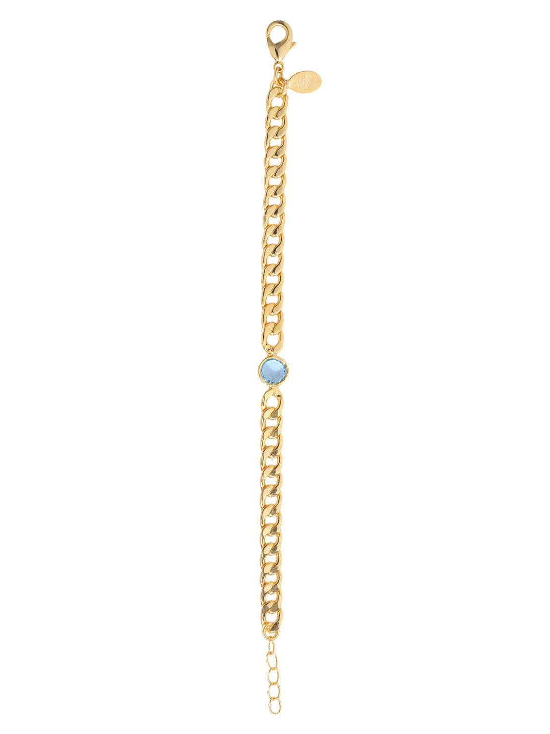 Studio Single Crystal Tennis Bracelet - Blue