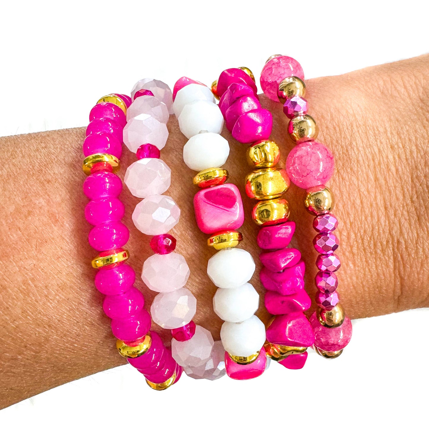 Pre Order- Bright Pink Bracelet Stack