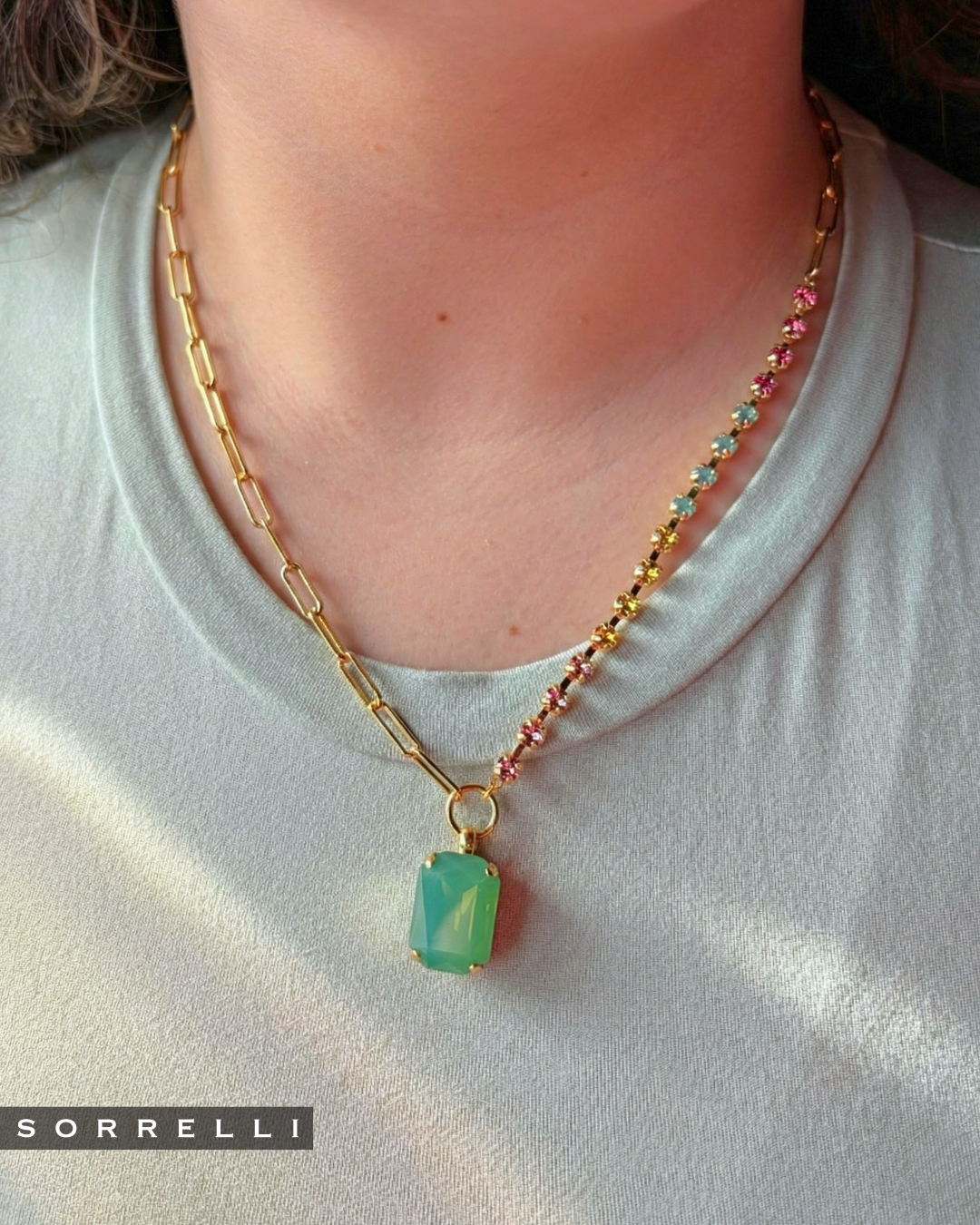 Iris Asymmetrical Pendant Necklace