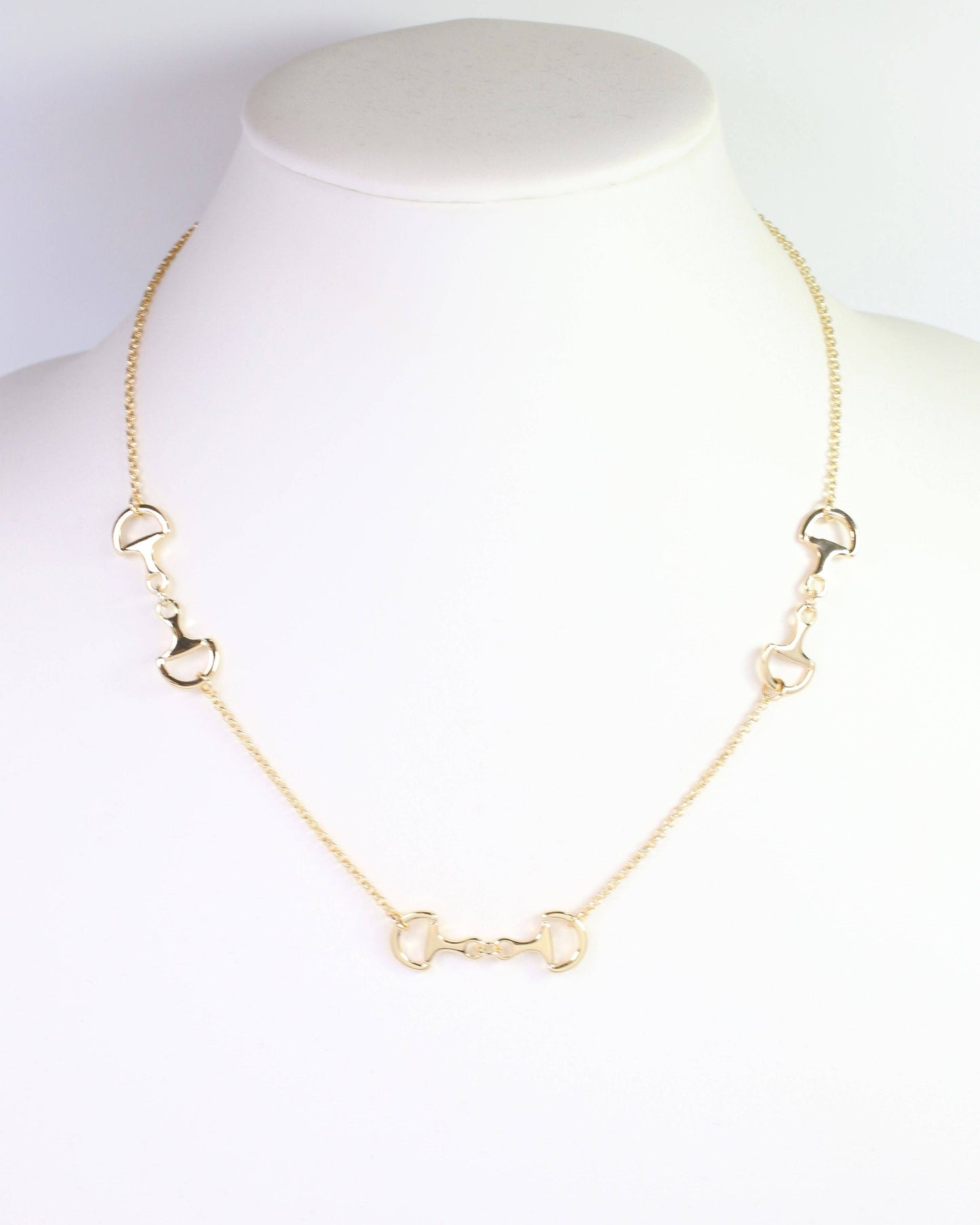 Thoroughbred Horsebit Necklace Gold: Default