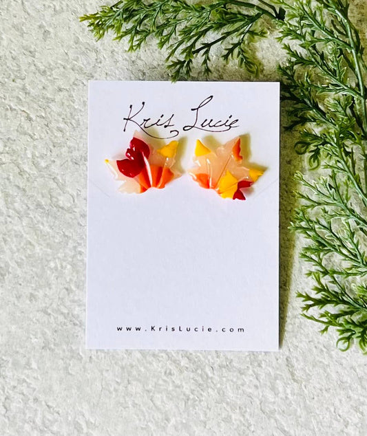 Fall Color Maple Leaf Studs