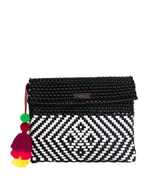 Black Kaleidoscope Clutch
