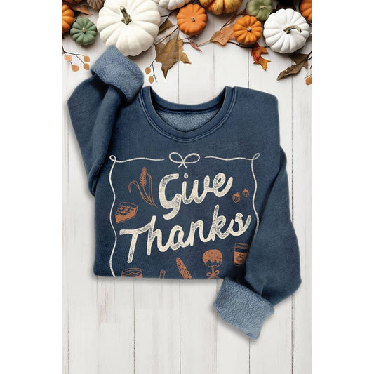 GIVE THANKS MINERAL SWEATSHIRTS: Mineral Navy