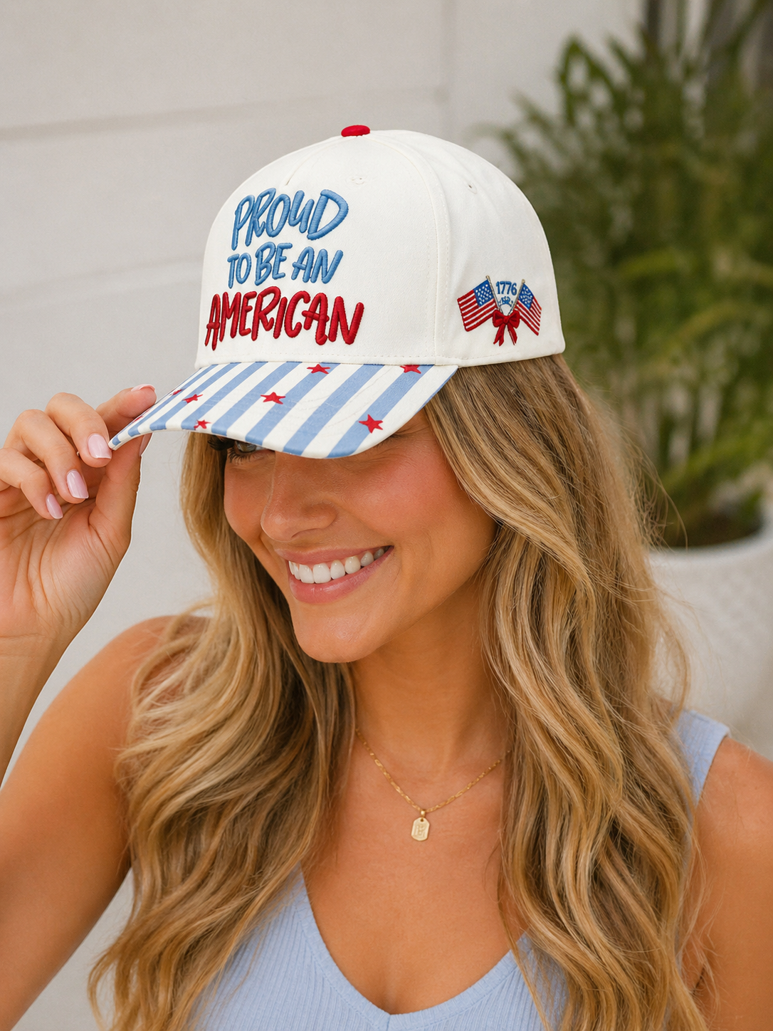 PREORDER Proud to Be an American Hat – Patriotic Embroidered Hat - EST delivery June 4-5