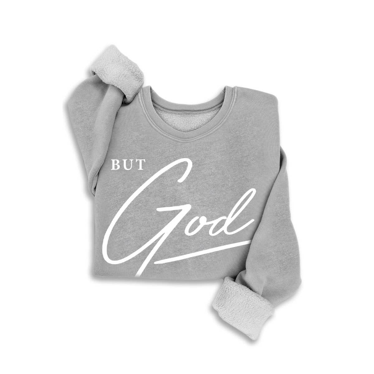 BUT GOD MINERAL GRAPHIC SWEATSHIRTS: MINERAL BEIGE / S-M-L-XL(1-2-2-1)