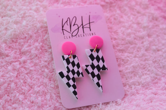 Checkered Lightening Bolts