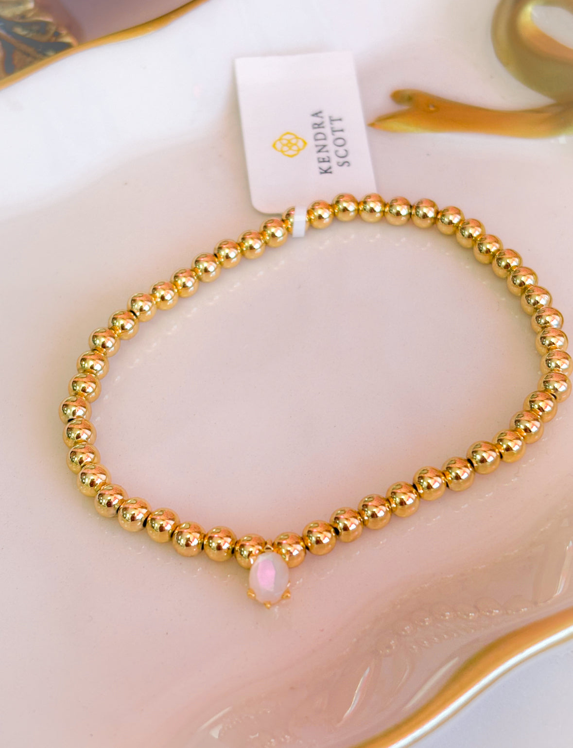 Cailin Ivory Mother Of Pearl Stretch Bracelet