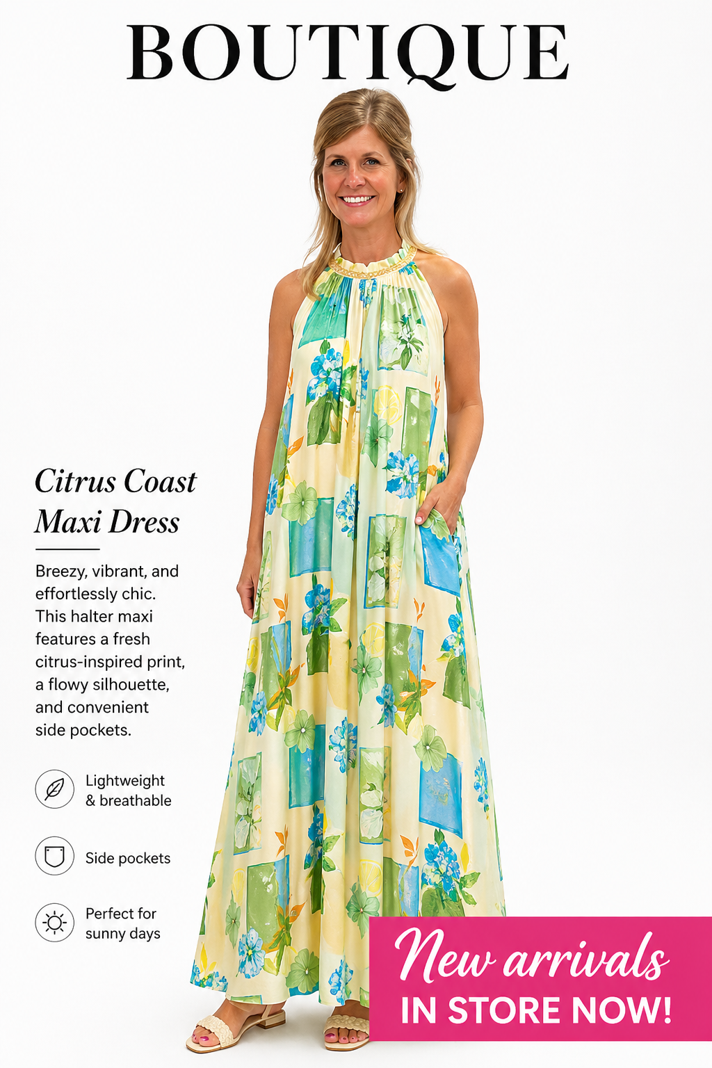 Citrus Coast Maxi Dress