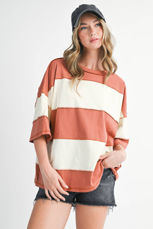 Sunset Stroll Color Block Tee