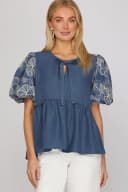 Bluebell Breeze Puff Sleeve Top