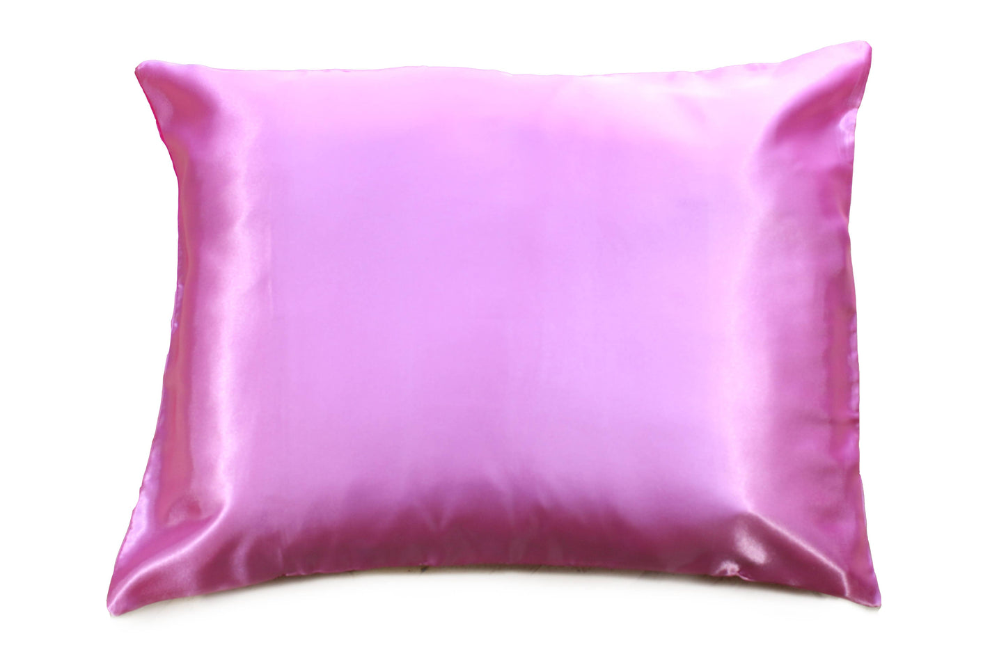 Pink Opalescent Gift Box with Bow - QN/STD Satin Pillowcase : Blue floral