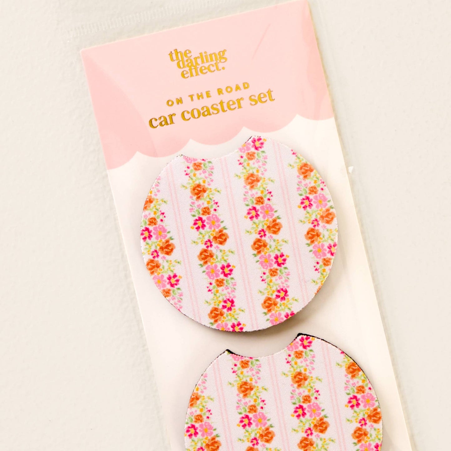 On the Road Car Coaster Set-Petal Parade Pink