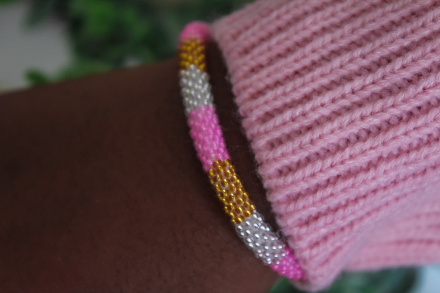 Pink Beaded Bracelets