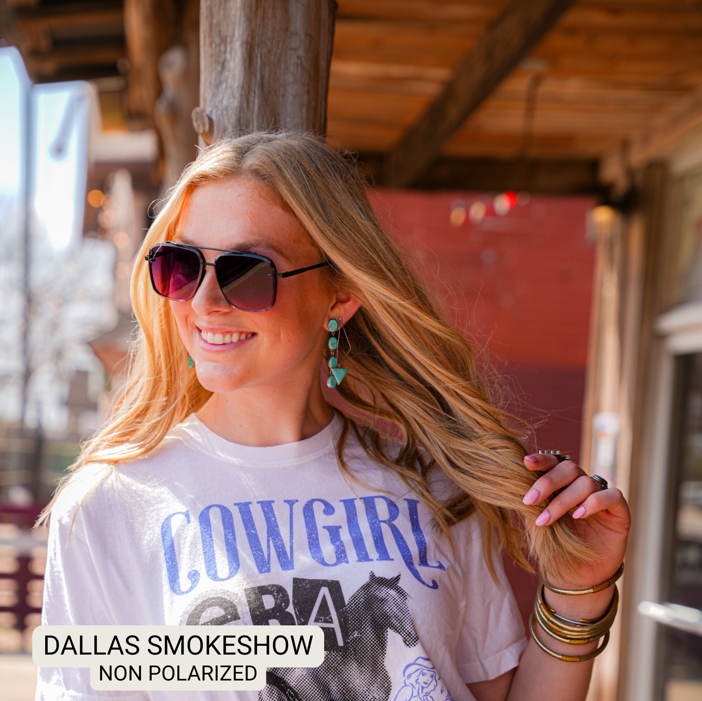 Dallas - Women's Modern Aviator Sunglasses: Brown