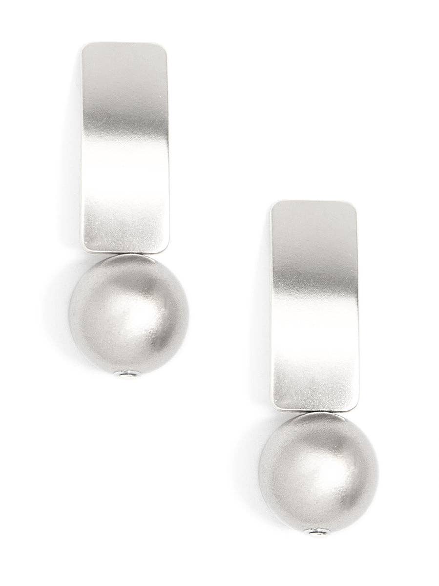ZENZII: Matte Gold Resin Bead Drop Earring