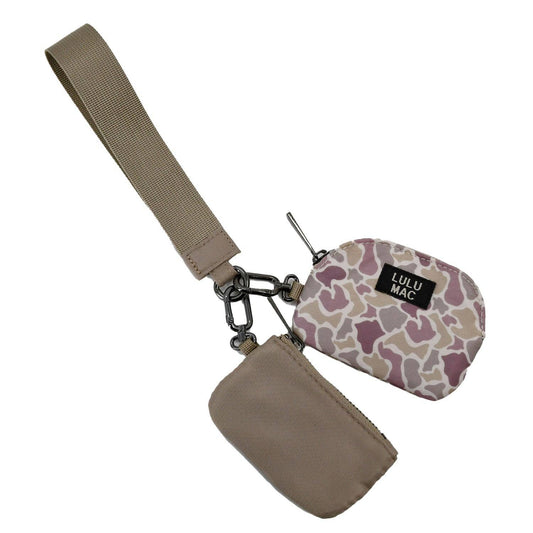 PRE_ORDER_Camo/Beige Lulu Mac Double Pouch Wristlets