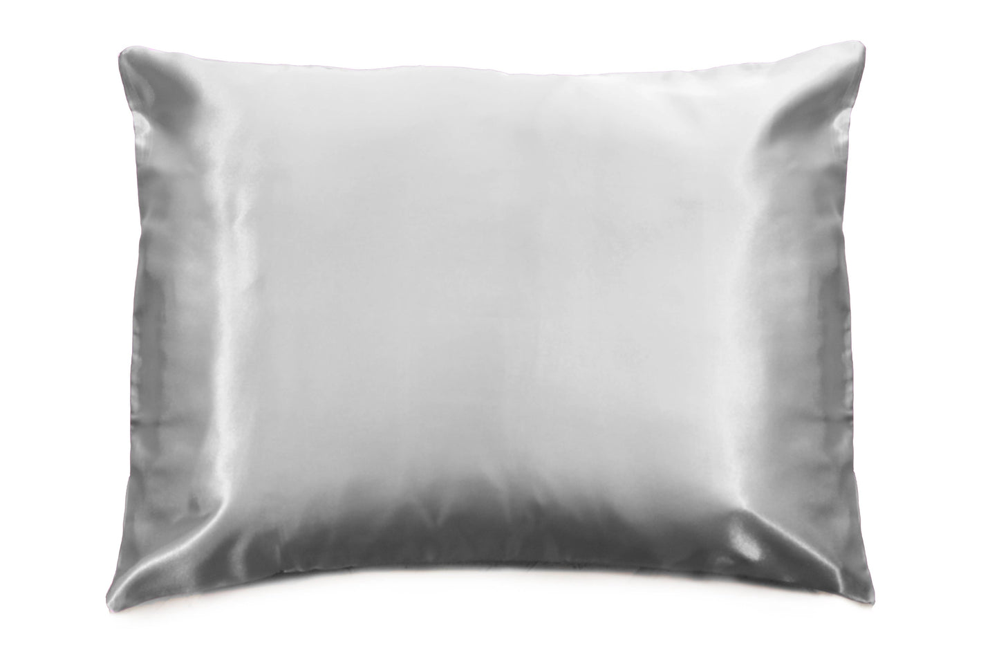 Pink Opalescent Gift Box with Bow - QN/STD Satin Pillowcase : Blue floral
