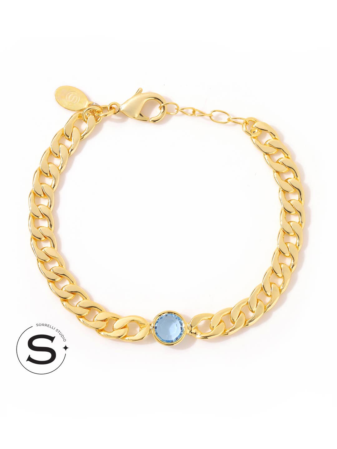 Studio Single Crystal Tennis Bracelet - Blue